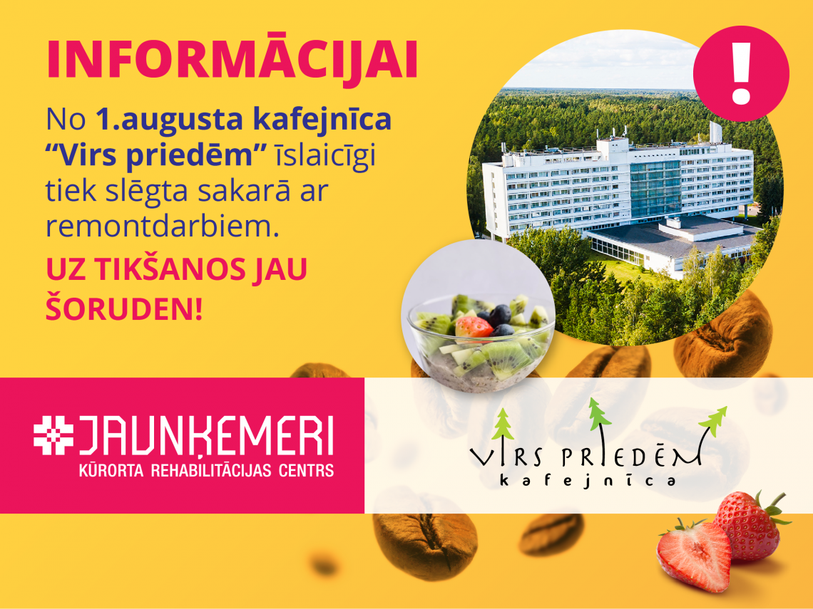 Kafejnīca Virs priedēm nestrādās